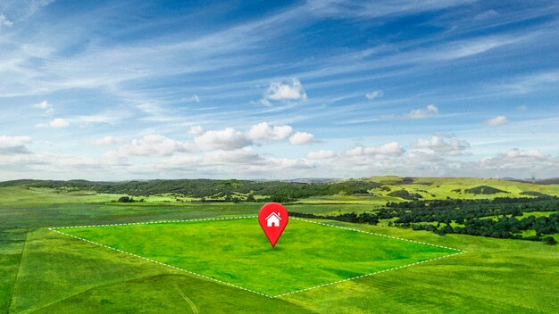 Schöne Landschaft mit klarem Himmel
