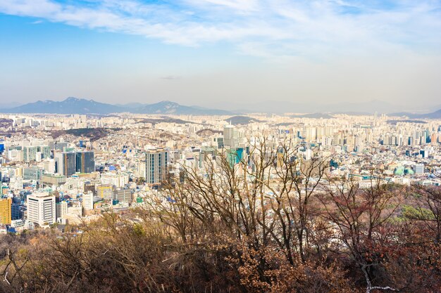 Schöne Landschaft und Stadtbild der Stadt Seoul