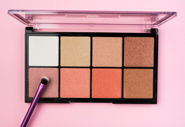 Schöne Make-up-Palette Draufsicht