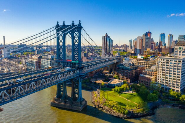 Schöne Manhattan Bridge in New York, USA