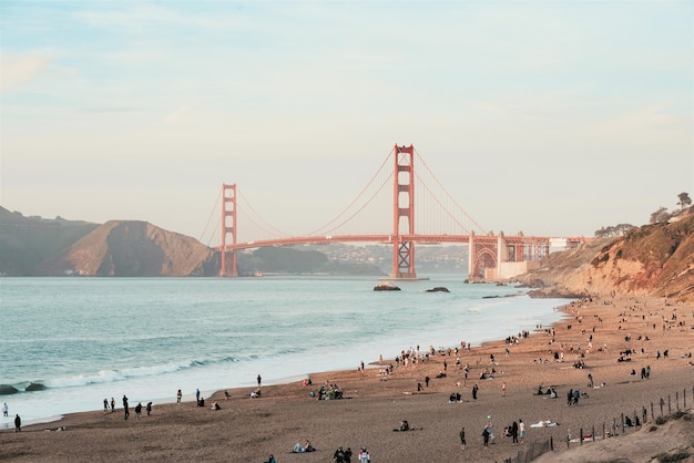 Schöne Morgenansicht der Golden Gate Bridge, San Francisco, USA