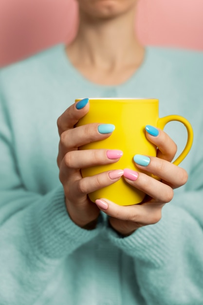 Schöne Nailart-Präsentation