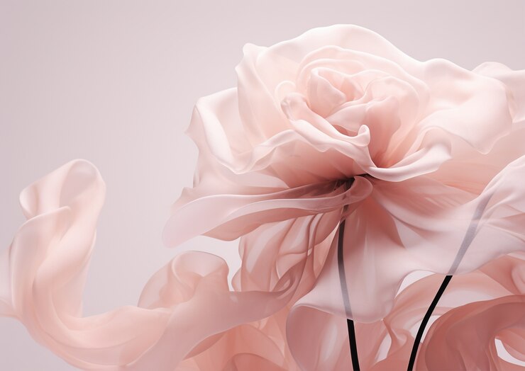 Kostenlose Foto schöne rosa rose im studio