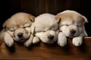 Kostenloses Foto schöne schlafende hunde ai generiert