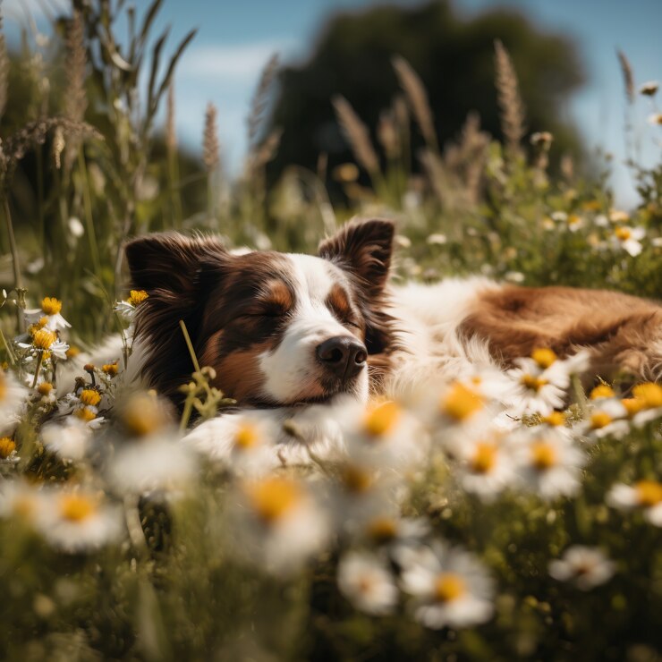 Kostenlose Foto schöne schlafende hunde ai generiert