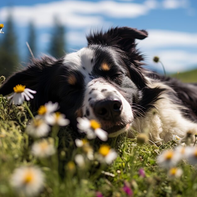 Schöne schlafende Hunde ai generiert