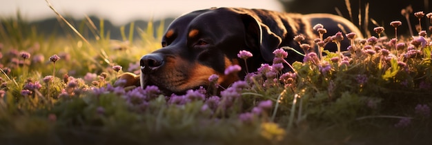 Schöne schlafende Hunde ai generiert