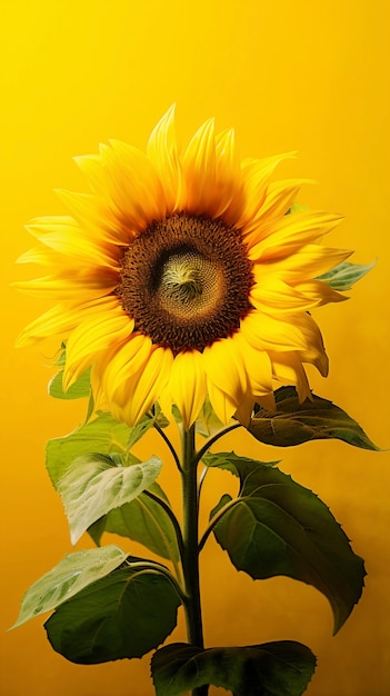 Kostenloses Foto schöne sonnenblume im studio