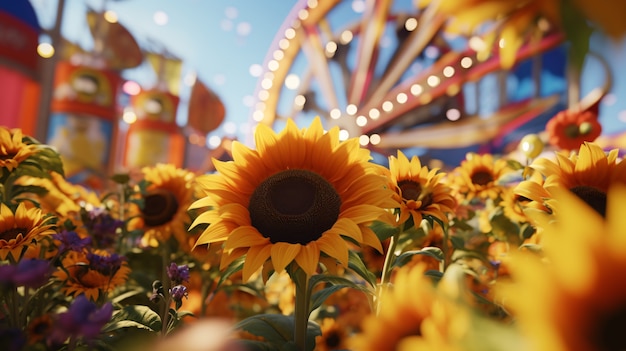 Schöne Sonnenblumen in der Natur