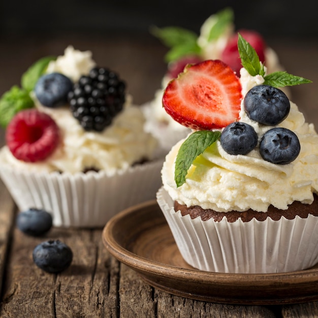 Kostenloses Foto schöne und leckere dessert vorderansicht