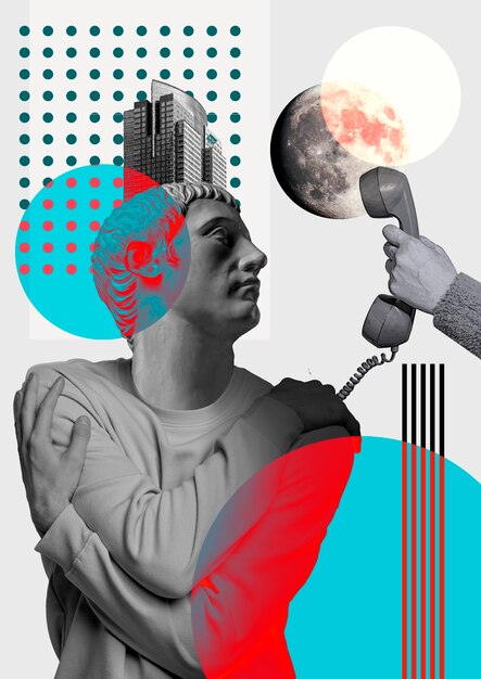 Schöne Vintage-Collage-Komposition