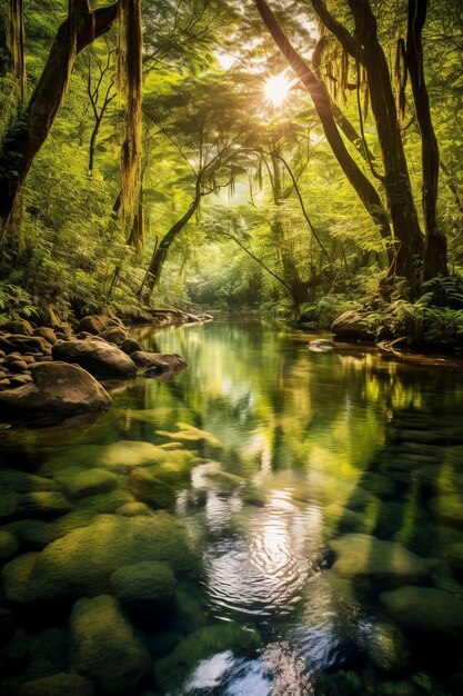 Schöne Waldlandschaft