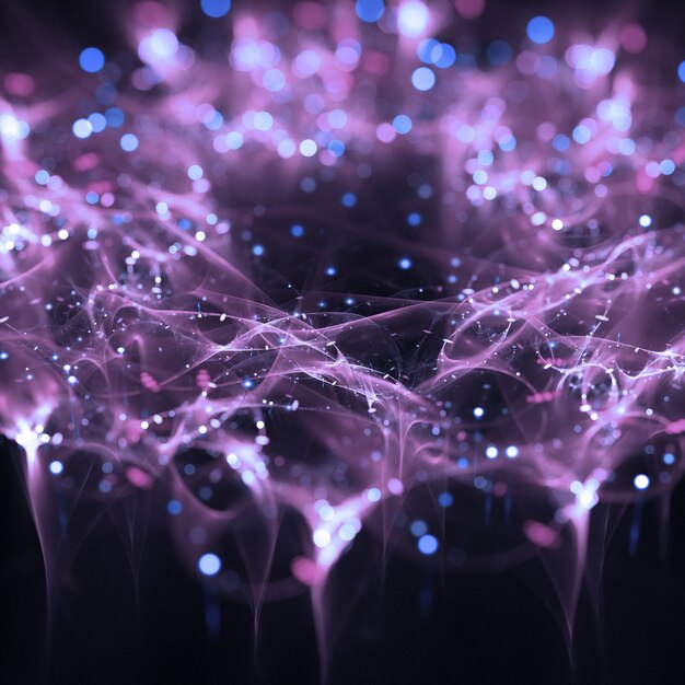 schönen Lichter Partikel Tapete 3D-Darstellung