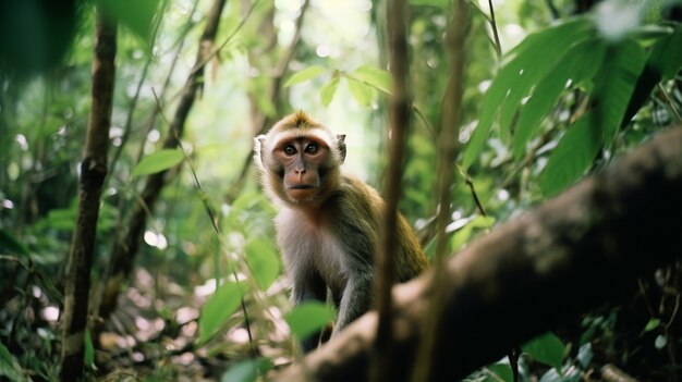 Kostenloses Foto schöner affe in der natur