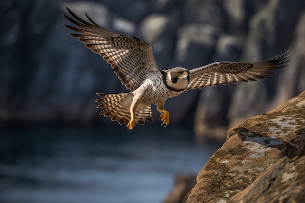 Kostenloses Foto schöner falke in der natur