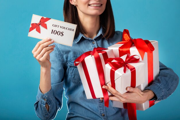 Schöner Geschenkgutschein mit Hand