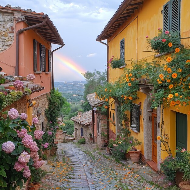 Schöner Regenbogen in der Natur