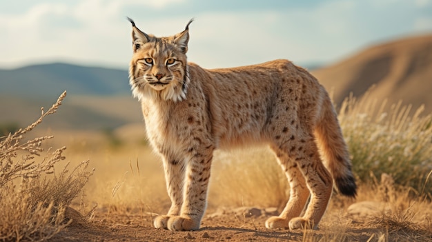 Kostenloses Foto schöner rotluchs in der natur