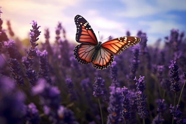 Kostenloses Foto schöner schmetterling in der natur