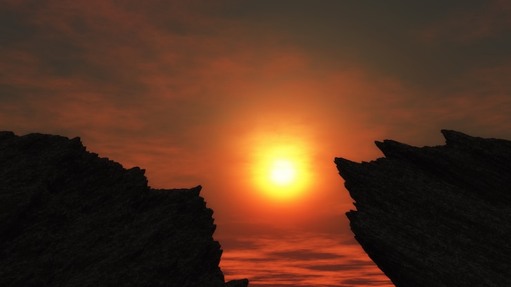 Kostenlose Foto schöner sonnenuntergang in der natur