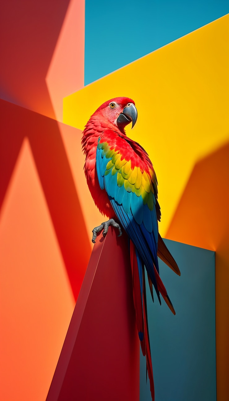 Kostenlose Foto schöner tropischer farbenfroher vogel
