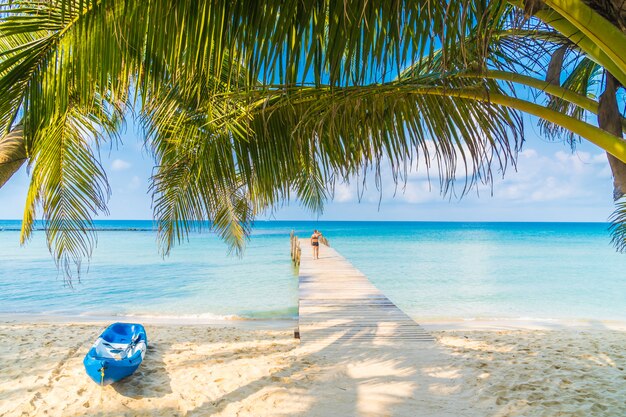 Schöner tropischer Strand und Meer