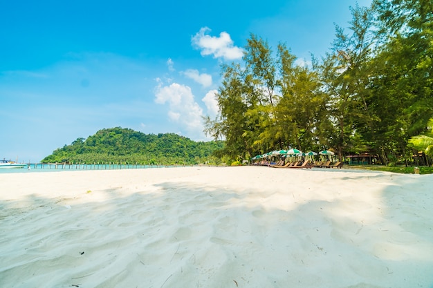 Schöner tropischer Strand und Meer