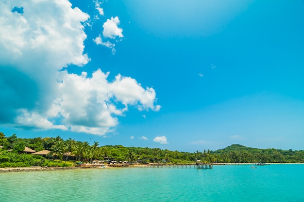 Schöner tropischer Strand und Meer