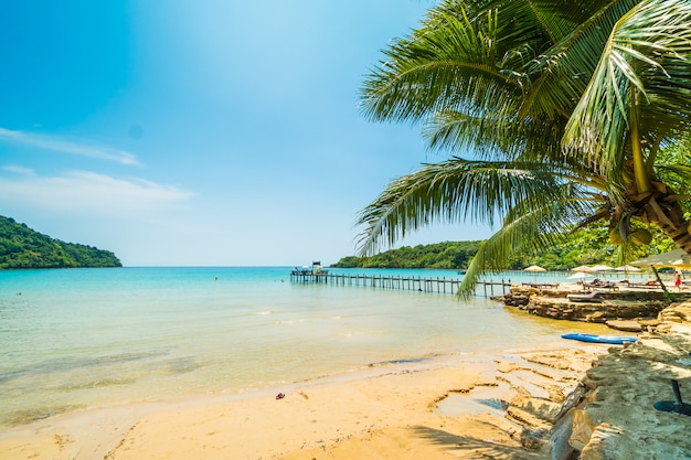 Schöner tropischer Strand und Meer