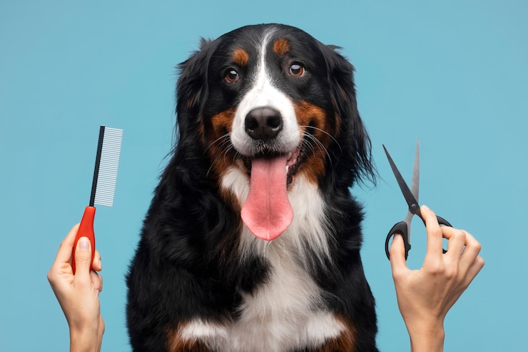 Kostenlose Foto schönes haustierportrait des hundes