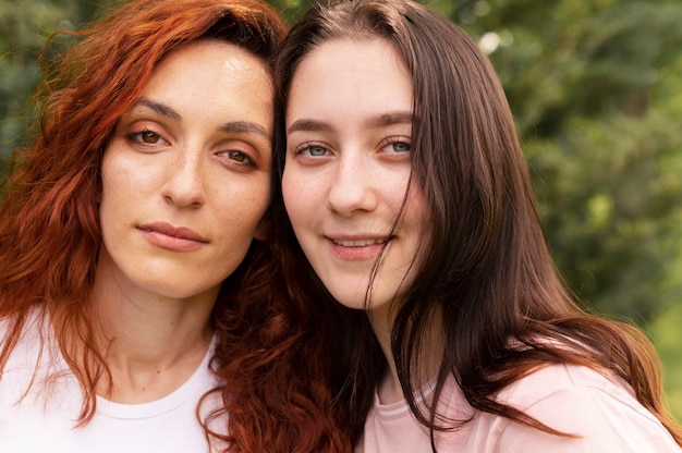 Schönes LGBT-Paar, das Zeit zusammen im Park verbringt