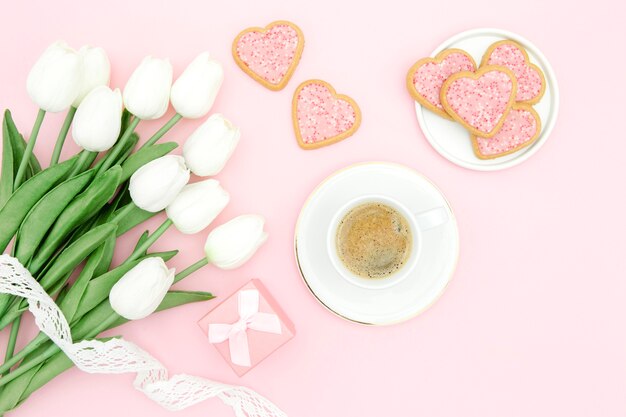 Schönes Muttertagskonzept mit Tulpen