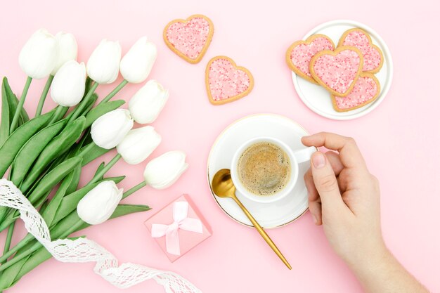 Schönes Muttertagskonzept mit Tulpen