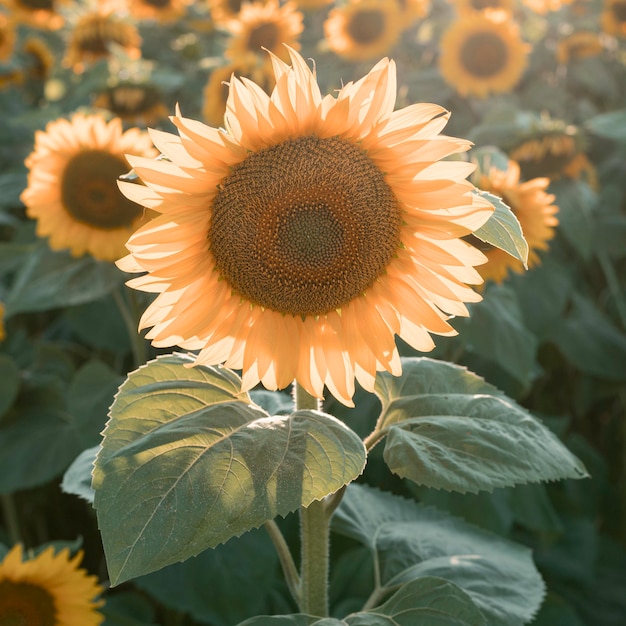 Kostenloses Foto schönes sonnenblumenfeld