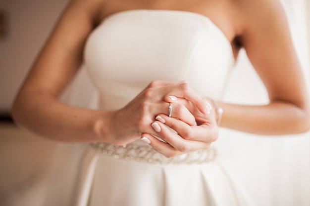 Schönheit Blumen Kleid Hochzeit weiß