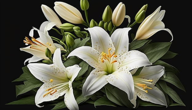 Schönheit in frischen Blumen Nahaufnahme Eleganz generative KI