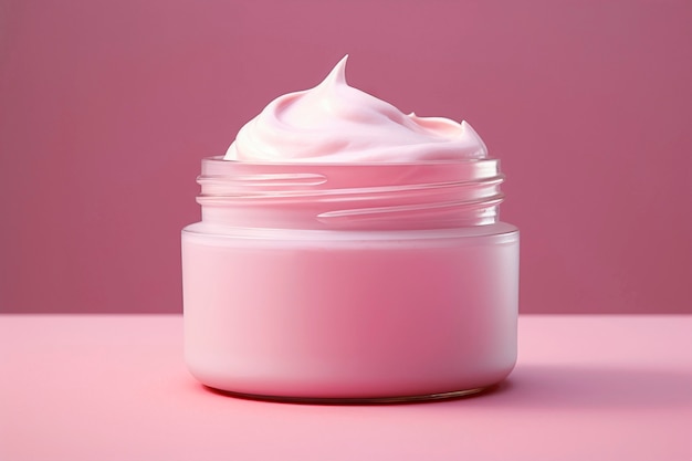 Schönheits- und Kosmetikprodukt mit sanften rosa Farbtönen