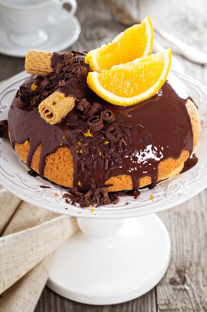 Schokoladen-Orangen-Marmorkuchen