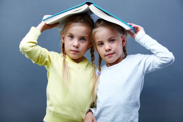 Schul mit einem offenen Buch spielen