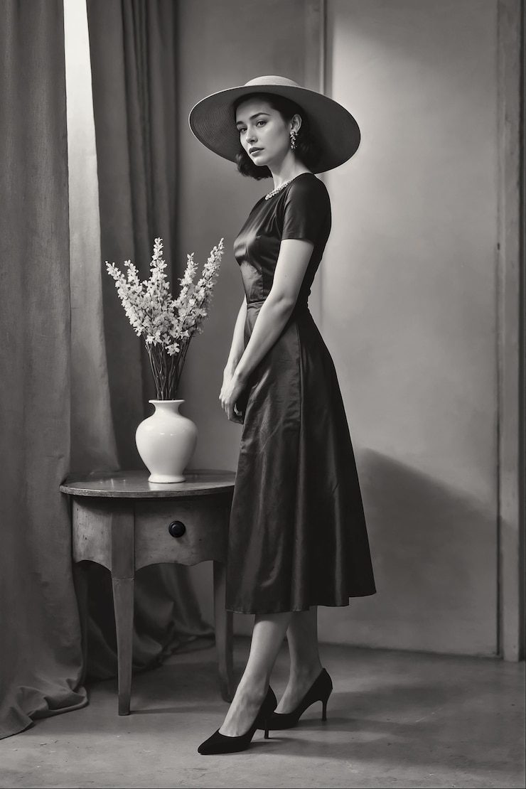 Kostenlose Foto schwarz-weiß-vintage-porträt