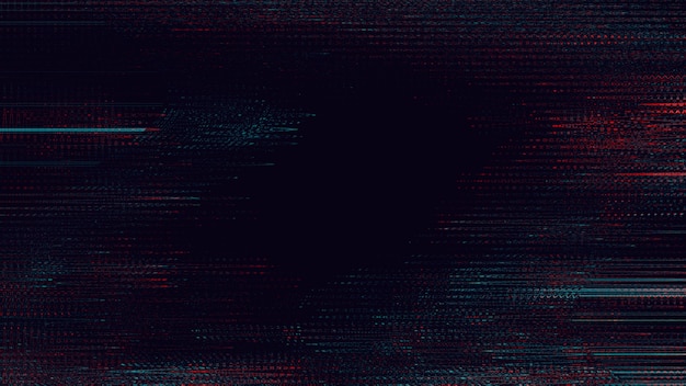 Schwarzer Glitch-Effekt digitaler Rauschtexturhintergrund