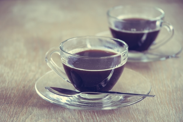 Kostenloses Foto schwarzer kaffee in der tasse