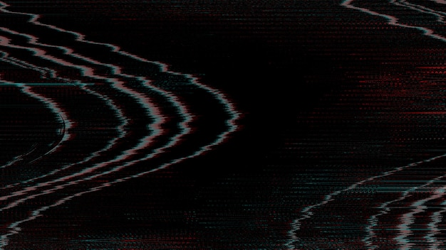 Schwarzer wellenförmiger Glitch-Effekt-Texturhintergrund