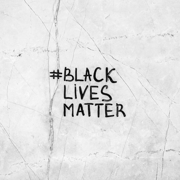 Schwarzes Leben ist wichtig mit Hashtag