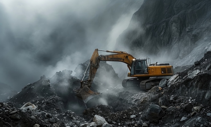 Kostenlose Foto schwere maschinen, die in der bauindustrie und im maschinenbau eingesetzt werden