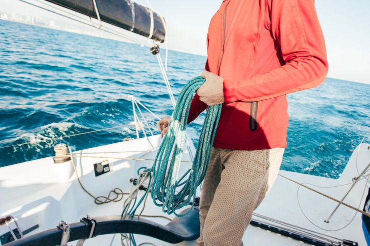 Kostenlose Foto seemannsdienstleistungen für privatyachten im yachthafen