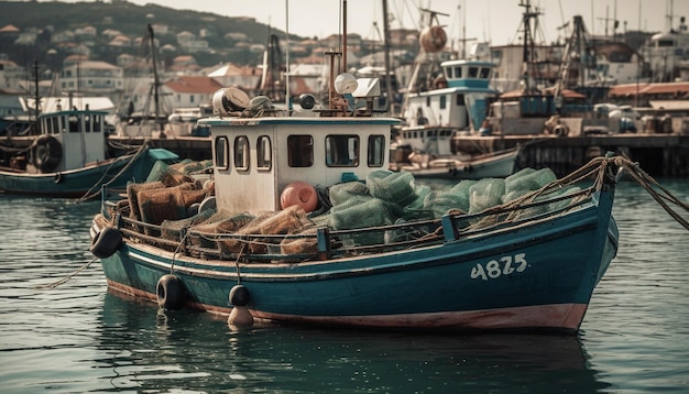 Kostenloses Foto seeschiff fischerei wasser im freien natur transport fischereiindustrie durch künstliche intelligenz