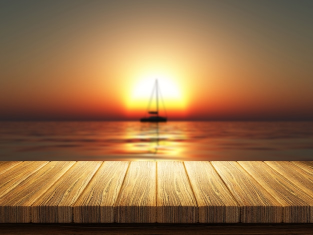 Kostenloses Foto segelboot in der mitte der sonne bei sonnenuntergang