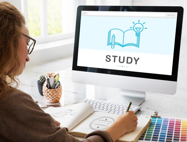 Seien Sie kreativ E-Learning-Innovationsbildungs-Wissenskonzept