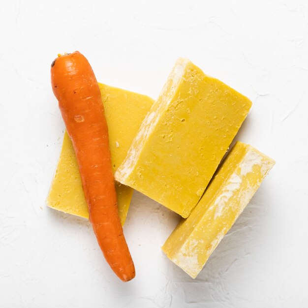 Seife aus natürlichen Karotten im Spa